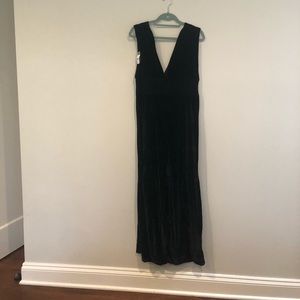 Free People black velvet jumpsuit. Size small